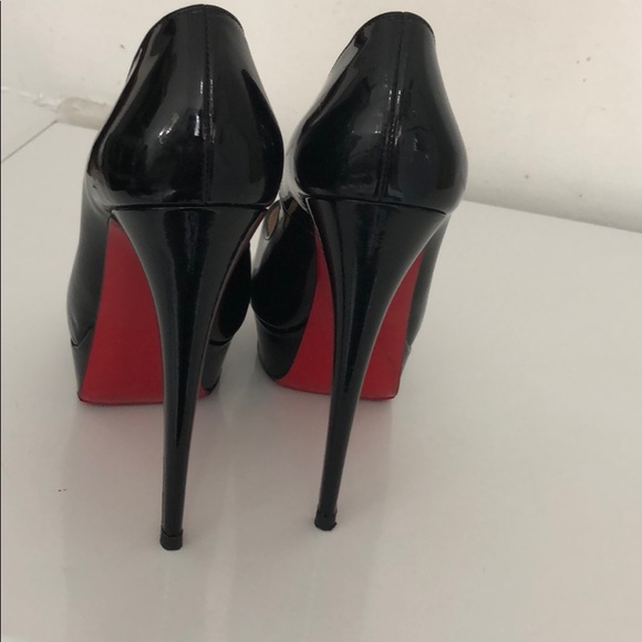 Christian Louboutin Lady Peep Patent Red SolePump - Picture 2 of 8